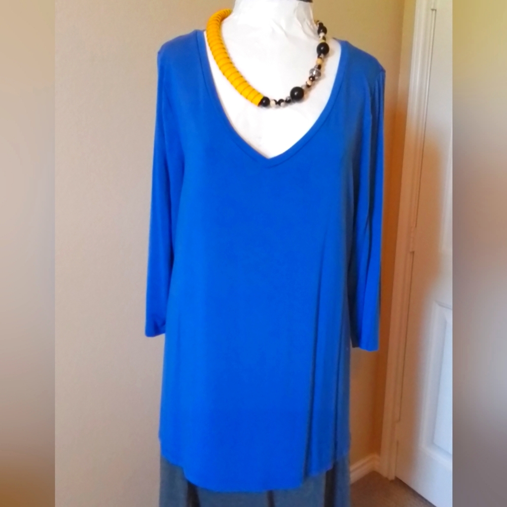 BRIGHT BLUE TUNIC TOP